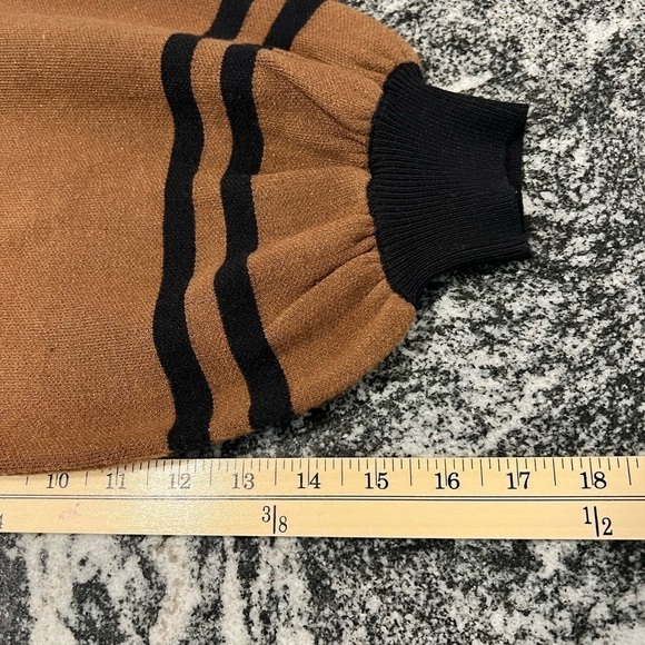 PHILOSOPHY black and brown boxy sweater it’s oversized sleeves - Picture 11 of 14